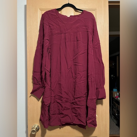 NWT Chaps Burgundy/Maroon Dress - Picture 2 of 8